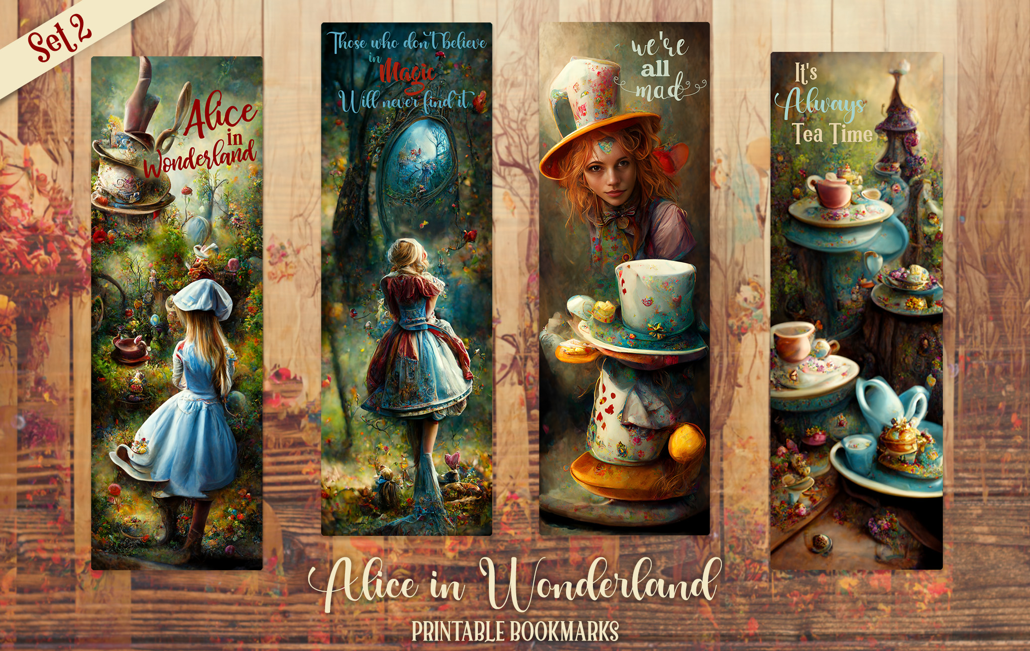 Mad Hatter Tea Party Poster INSTANT DOWNLOAD Printable Alice in