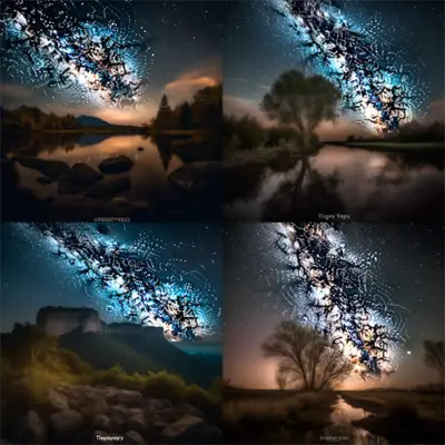 Astrophotography styles in MidJourney