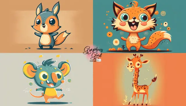 Use ChatGPT for MidJourney Tshirt Designs - cute cartoon animal tshirt design