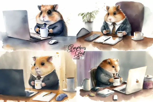 ChatGPT image prompt template - hamster in suit