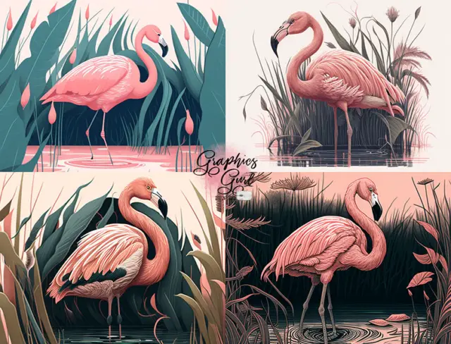 ChatGPT image prompt template - pink flamingo