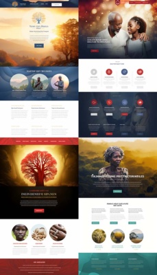 Christian Nonprofit Homepage Design - Midjourney Webdesign Prompts