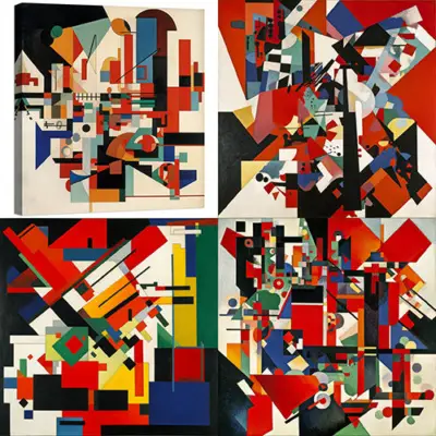 Constructivism Art Style by Kazimir Malevich in Midjourney