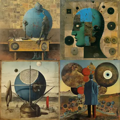 Dada art style by Max Ernst-MidJourney Examples