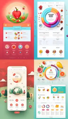 Diet Tracking App Landing Page Prompt for MidJourney