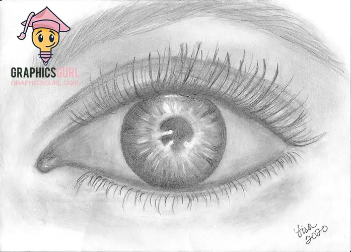 Eye Pencil Drawing by GraphicsGurl