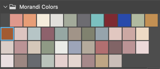 Free Morandi Color Swatch File for Photoshop