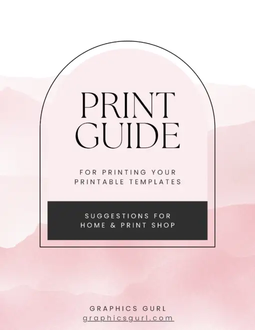 Graphics Gurl Print Guide for Digital Downloads