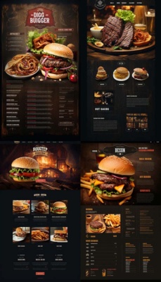 MidJourney Webdesign Prompts-Burger Restaurant