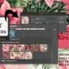 Photoshop Patterns: Pink Christmas Florals - Seamless
