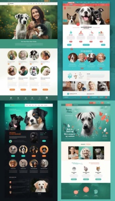 Pet Adoption Homepage Design - MidJourney Prompts