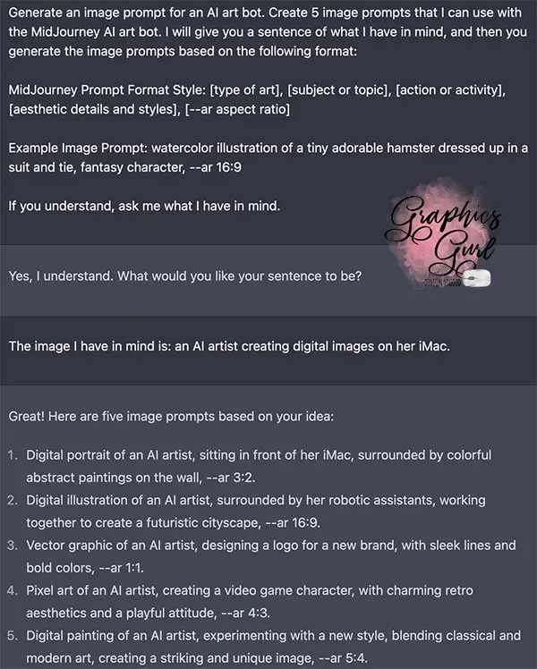 Use ChatGPT for MidJourney - Prompt Template