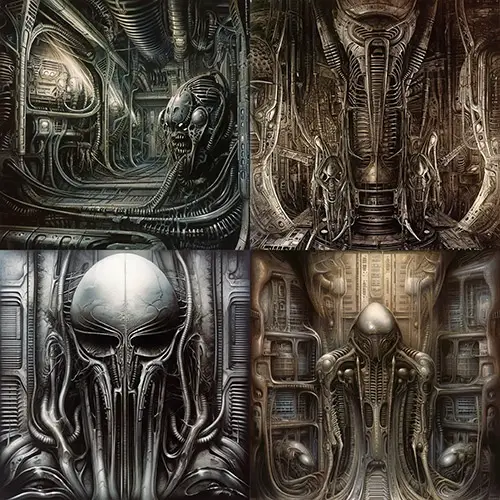sci-fi_art_by_H.R._Giger_MidJourney Styles