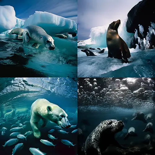 wildlife_photography_by_Paul_Nicklen_MidJourney animal photography styles
